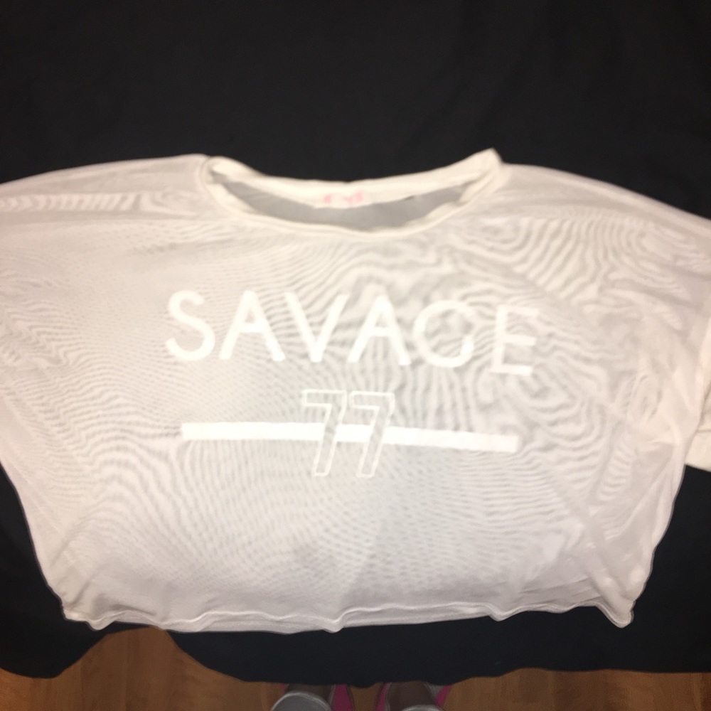 See thro crop top